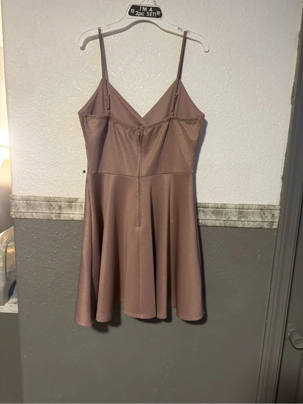 Trixxi Shimmery Mauve Strapless Evening Dress